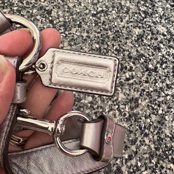 Coach Silver and Gray Shoulder Bag - Picture 7 of 11